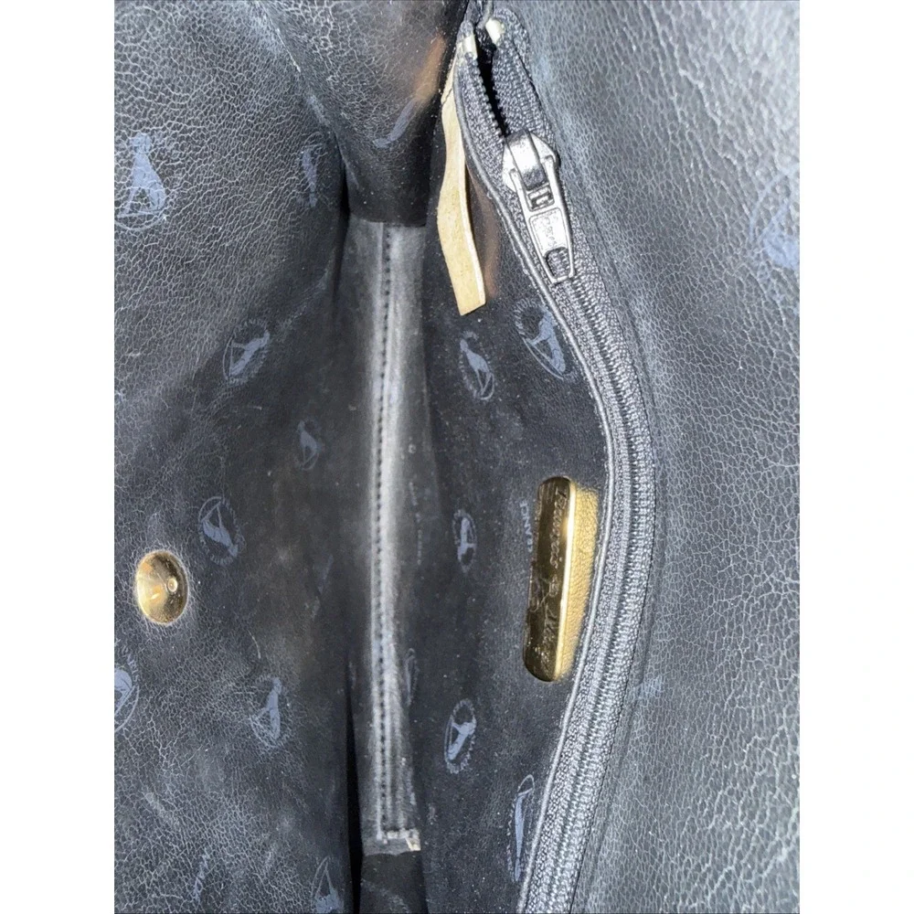 Vintage‎ Francois Marot Paris Leather Clutch / Shoulder Bag envelope style black
